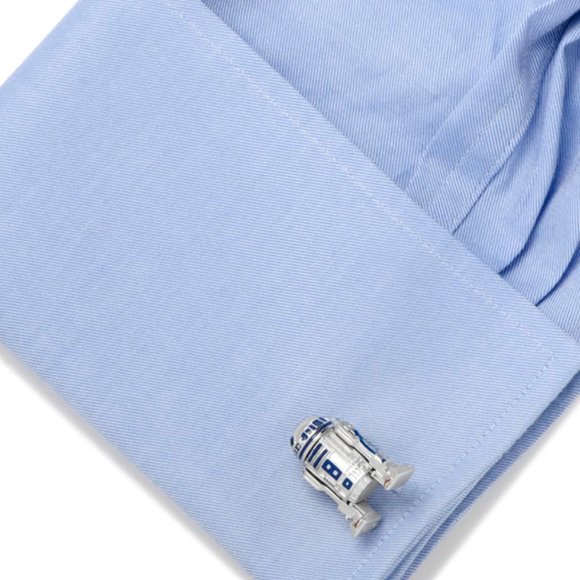 Neiman Marcus - Star Wars R2-D2 Sterling Silver Cuff Links - NWT ($495 in store) - Picture 5 of 16